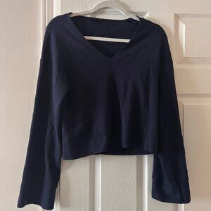 Dynamite navy v-neck sweater, size x-small